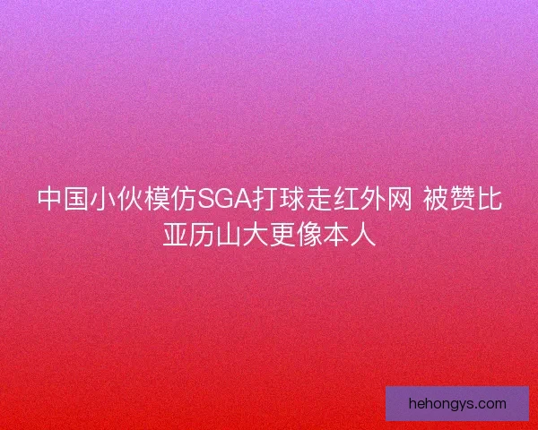 中国小伙模仿SGA打球走红外网 被赞比亚历山大更像本人